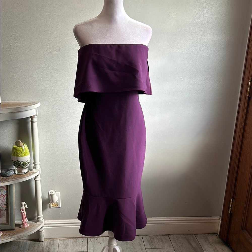 [LIKELY] Elegant Purple Strapless Dress - Size 8 NWT
